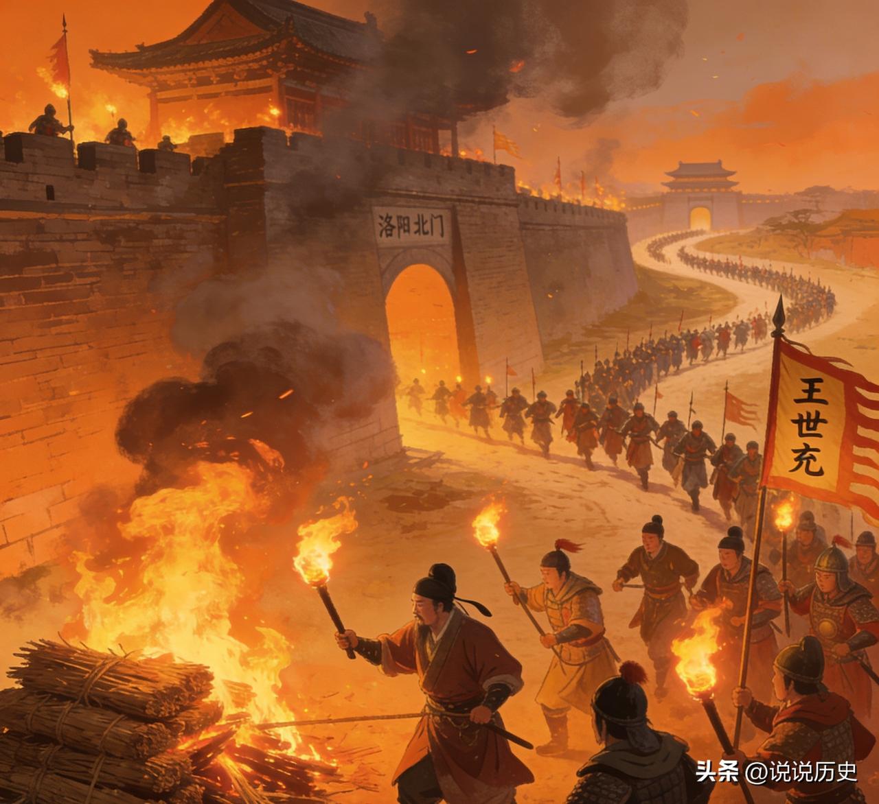 公元620年，洛阳城久攻不下，李世民深感烦恼，不料一名老伙夫却摔勺怒骂道：“太笨