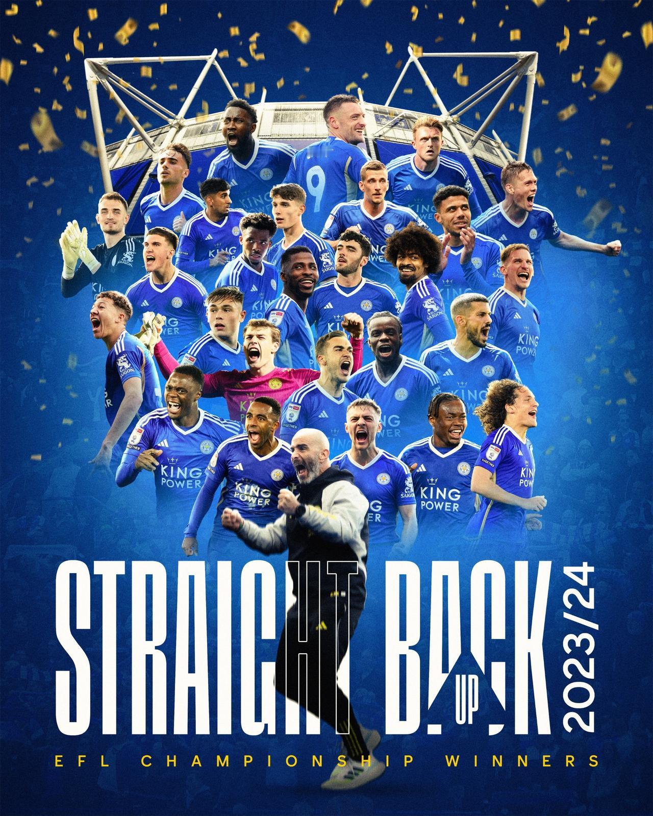 莱斯特城回来了！37岁的瓦尔迪留守莱斯特城，带领狐狸城拿到英冠冠军顺利杀回英超，