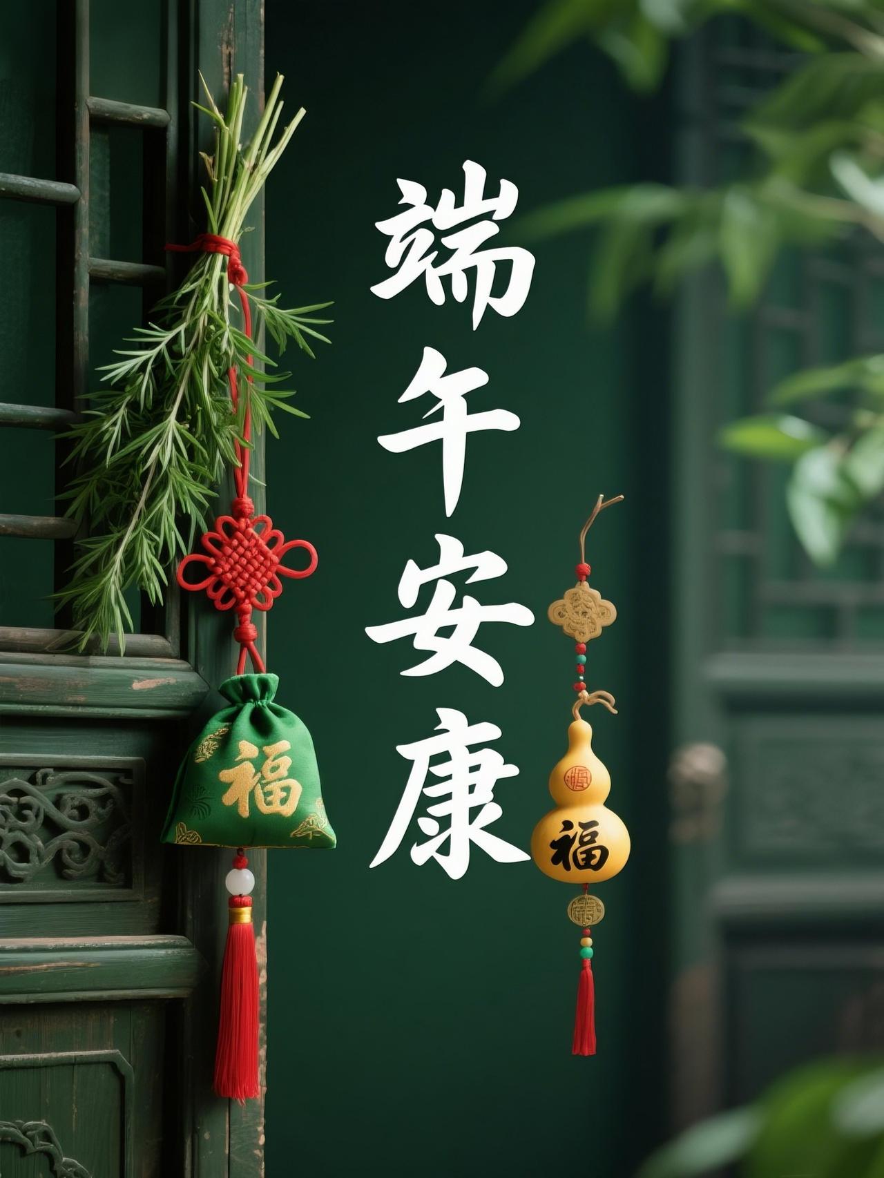 端午挂福，檐角香裹安康艾草大门挂 驱蚊艾草挂件 高粽香包 福运香囊