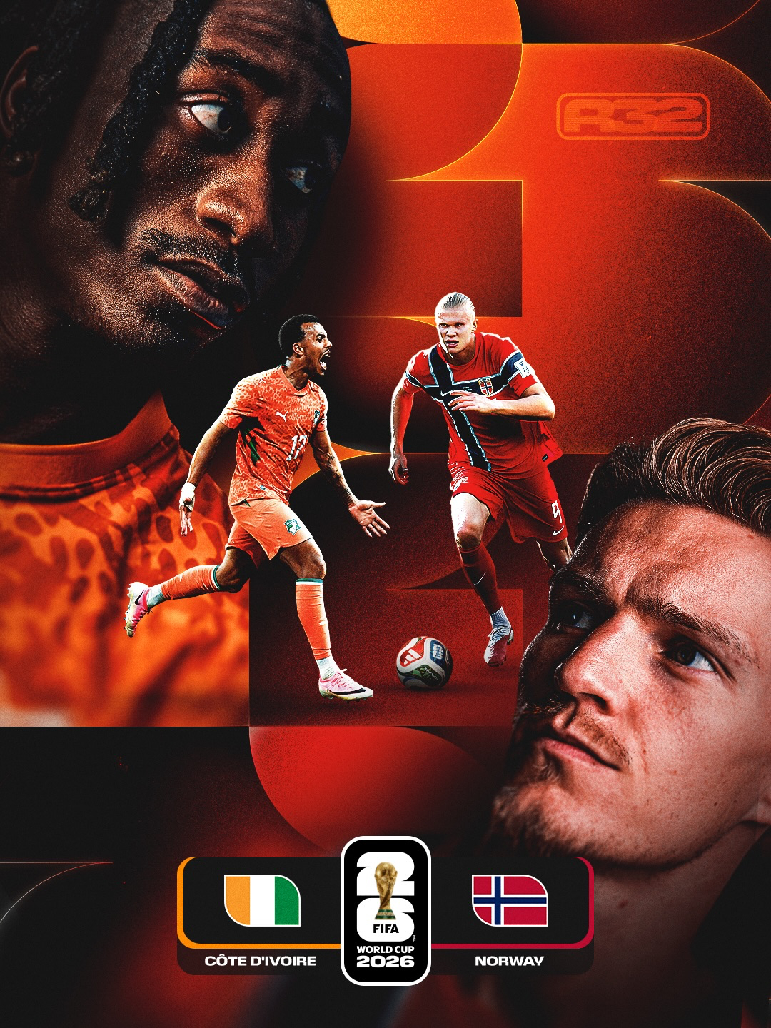 FIFA国际足联曝光今晚明早三场淘汰赛海报！你看好谁赢？！1:00科特迪瓦vs挪