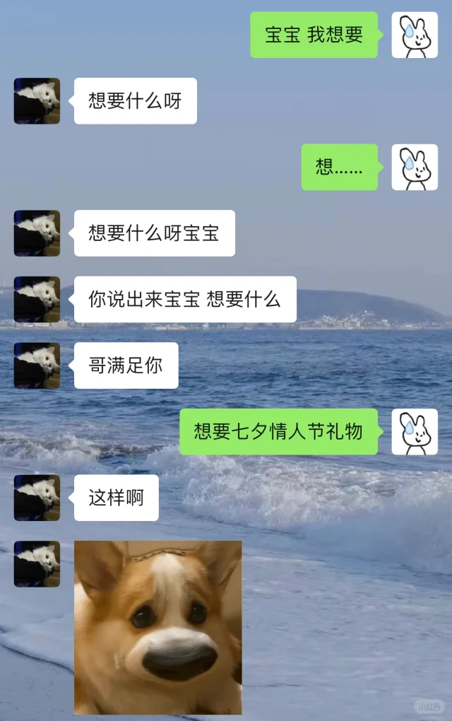 和男朋友聊天之《七夕礼物篇》