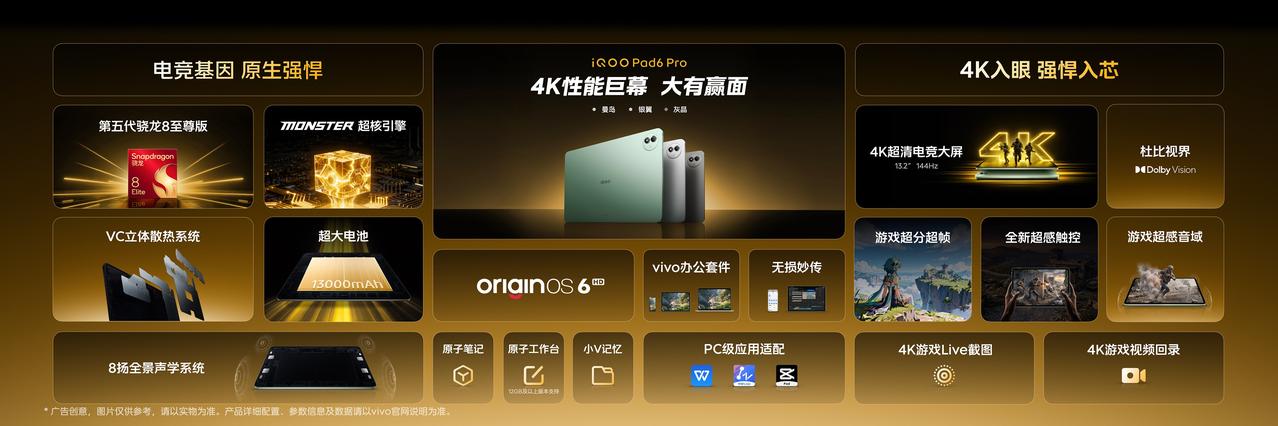 iQOO Pad6 Pro首销优惠价4299元起！

搭班iQOO15同款第五代