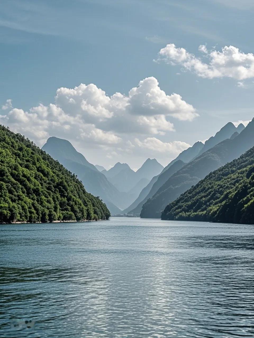 上：雪飘塞北千山素，
下：雹打长江万朵白。