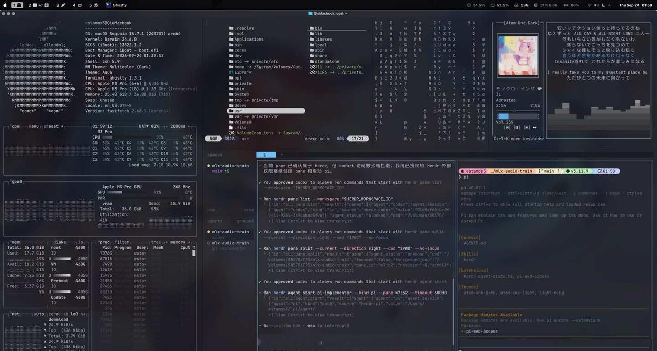Mac终端Rice完成
终于把Mac的终端改成了最顺手的样子
	
🖥️ 终端 