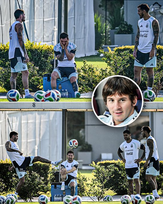 梅西正在阿根廷的土地上进行可能是他最后一次训练，之后他将迎来可能是他最后一届世界