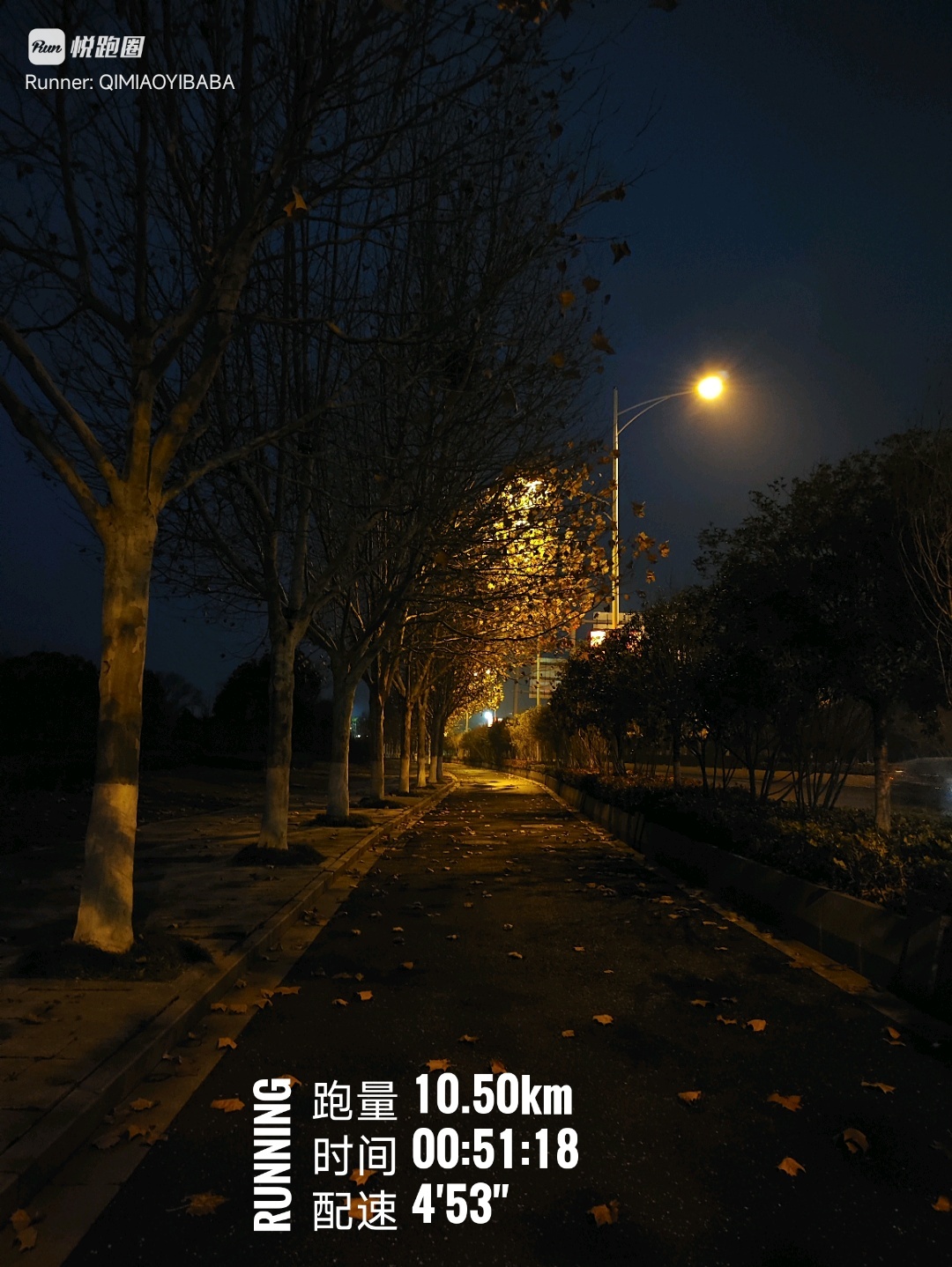 同学们早ﾉ☀难得黑哇咕咚的沿山大道遇上晨跑的人