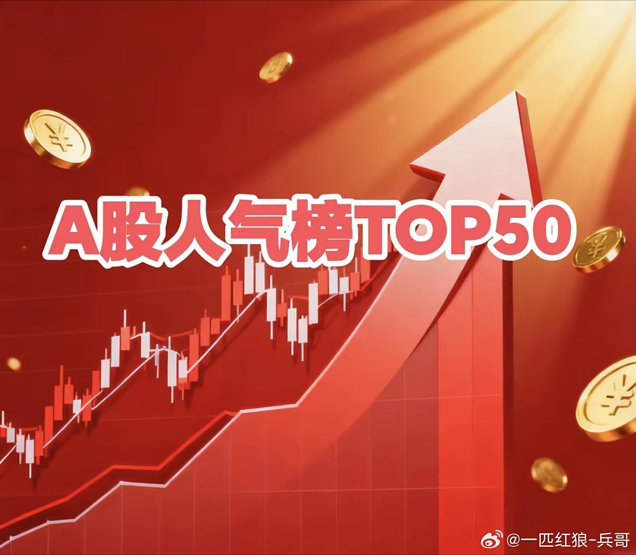 最新A股人气榜前50名1.华工科技.0009882.彤程新材.6036503.中