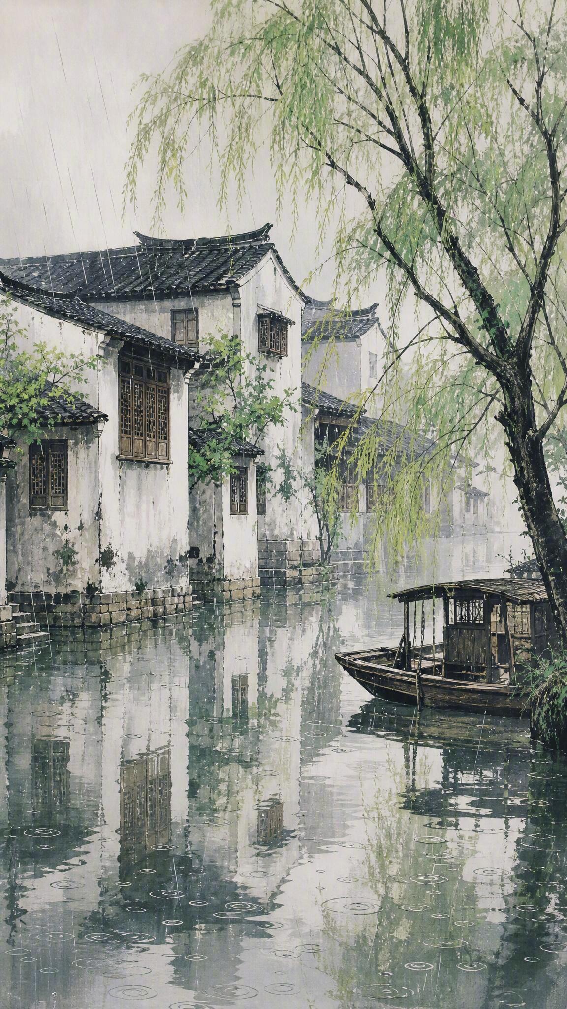 斜风细雨不须归 