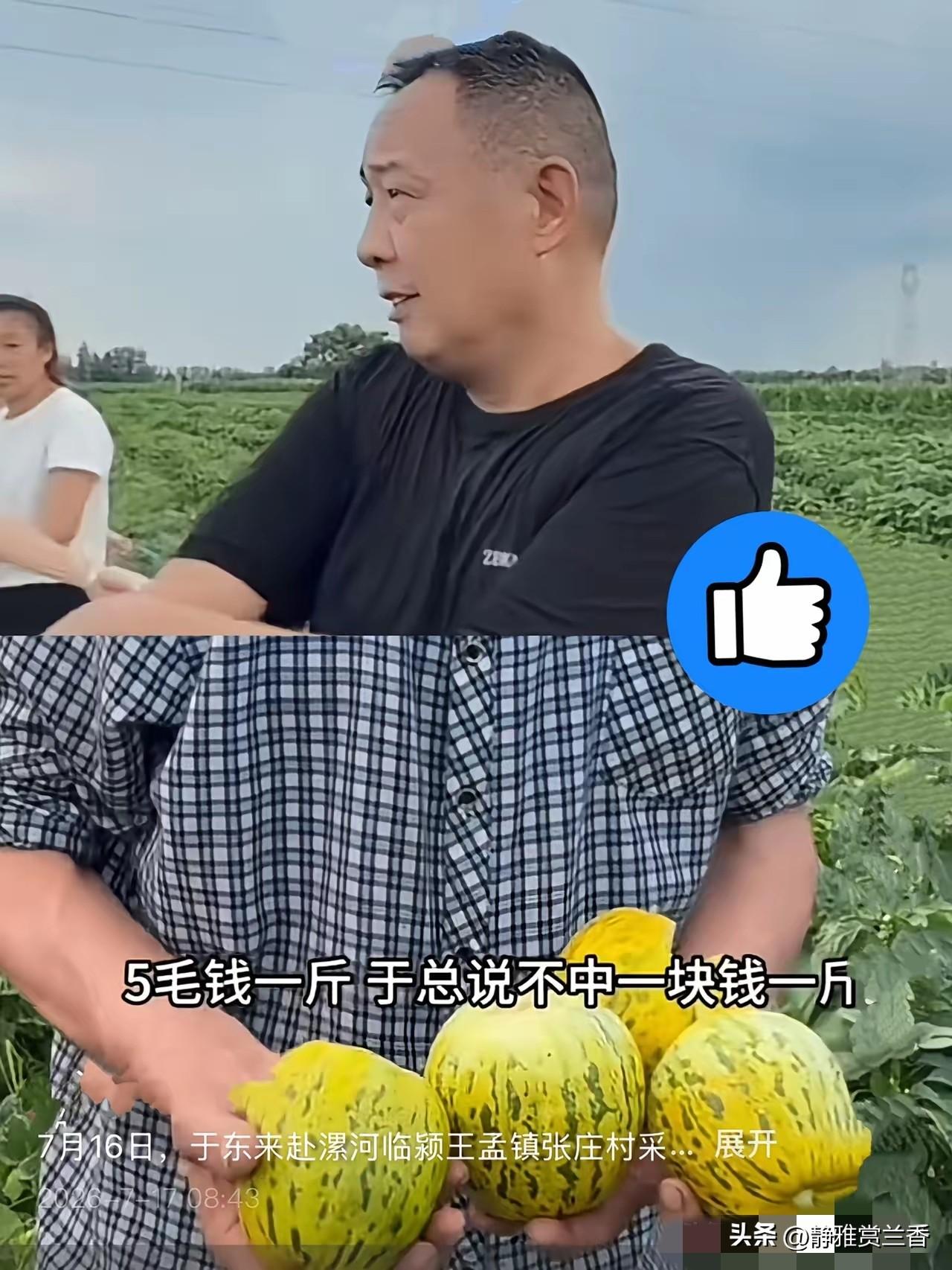 我真服了，
于东来到底会不会做生意？
报价5毛的甜瓜，为啥他非要给1块？
 
7