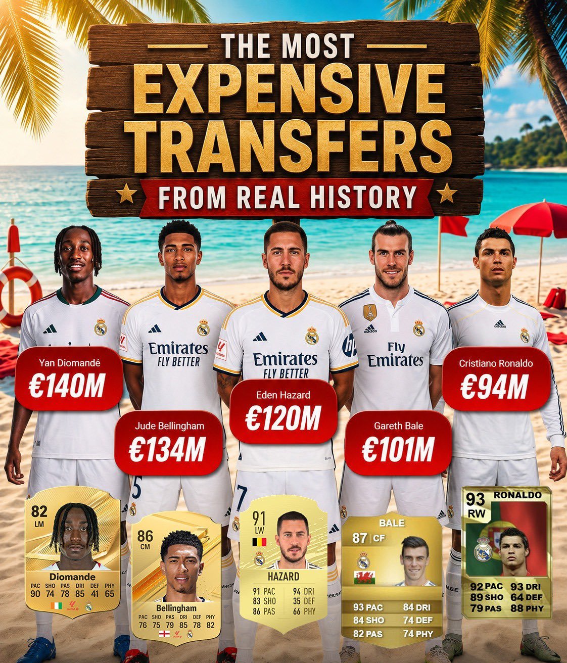 REAL MADRID GOT COOKED CHAT前五名加盟皇家马德里时候的