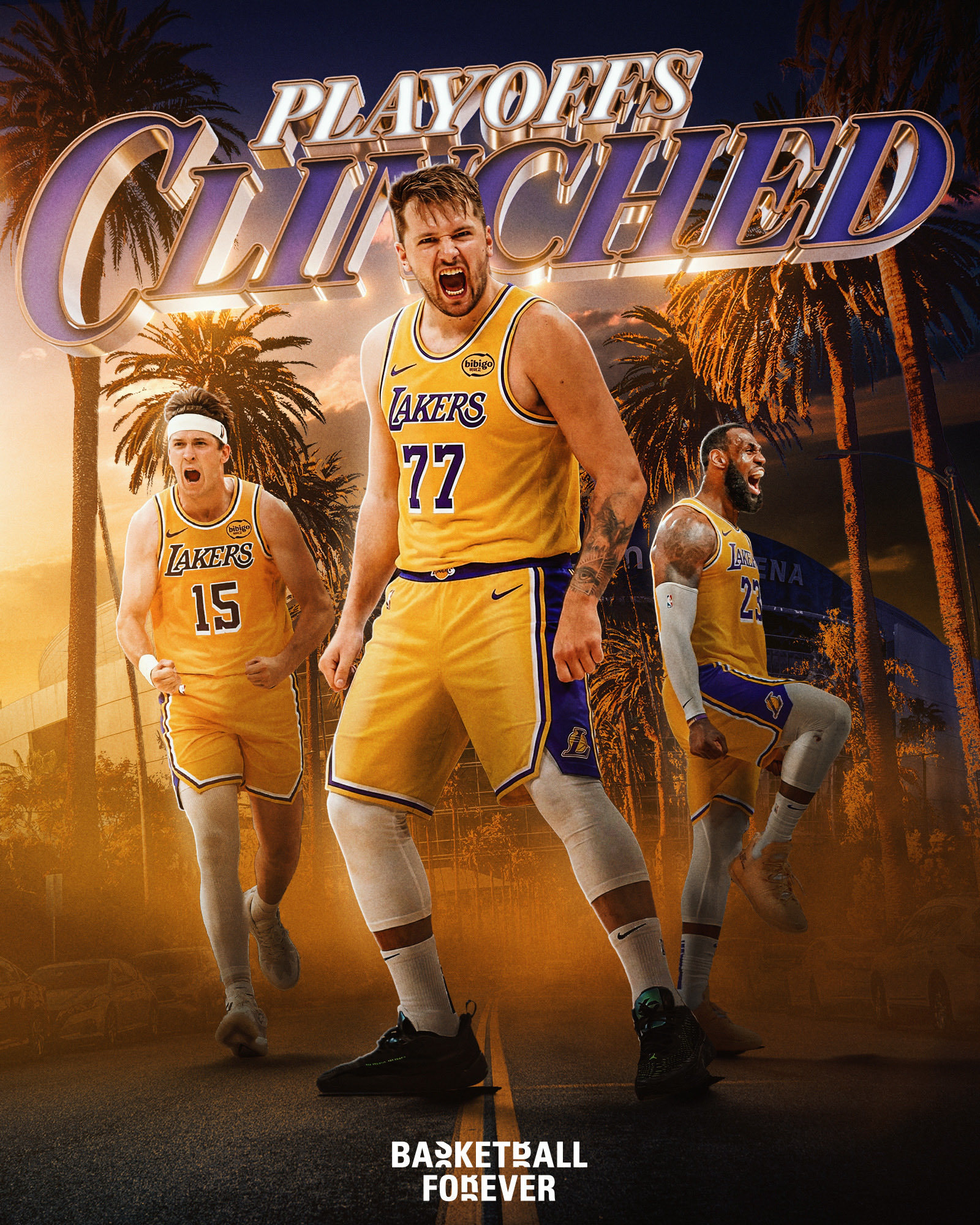 随着太阳输球，湖人提前7场锁定西部前六。季后赛我们来了。NBA湖人提前7场锁定季