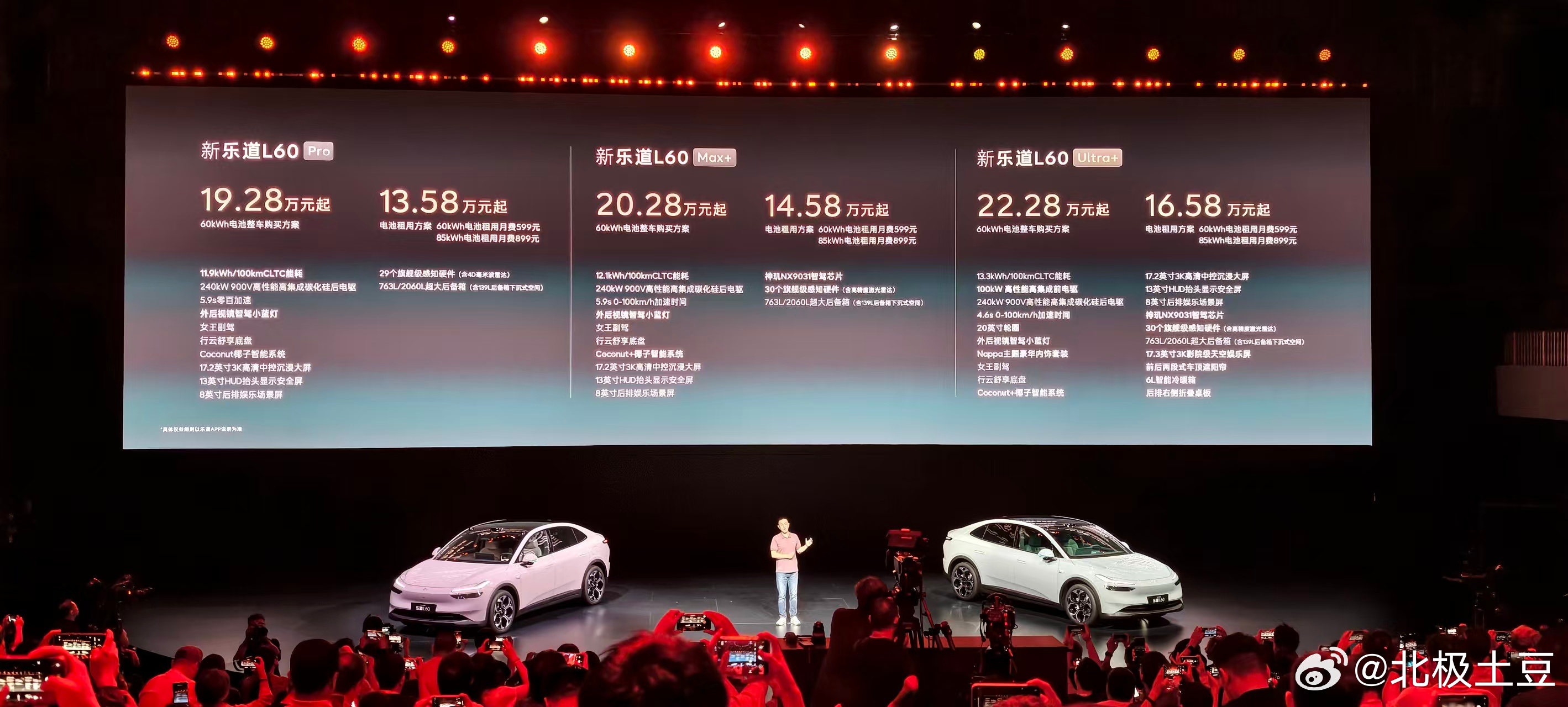 乐道L60系列本就有着超高保值率，这次整车购买19.28万元起，租电购买13.5