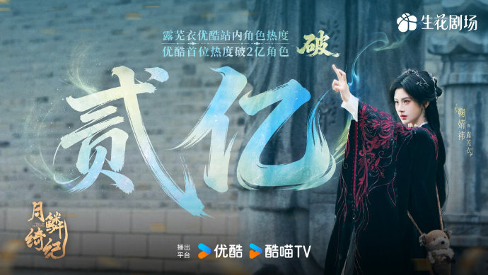 鞠婧祎月鳞绮纪角色热度破2亿鞠婧祎的角色热度破2亿 鞠婧祎的角色热度破2亿 