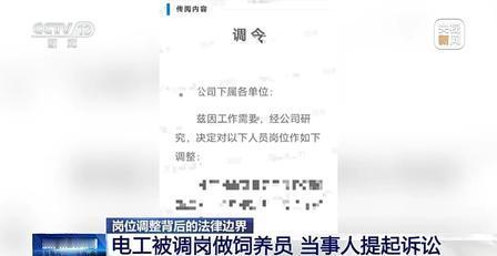湖南一电工突然被领导调去养猪，工资待遇不变，还给3个月培训期，当事人不服向法院提