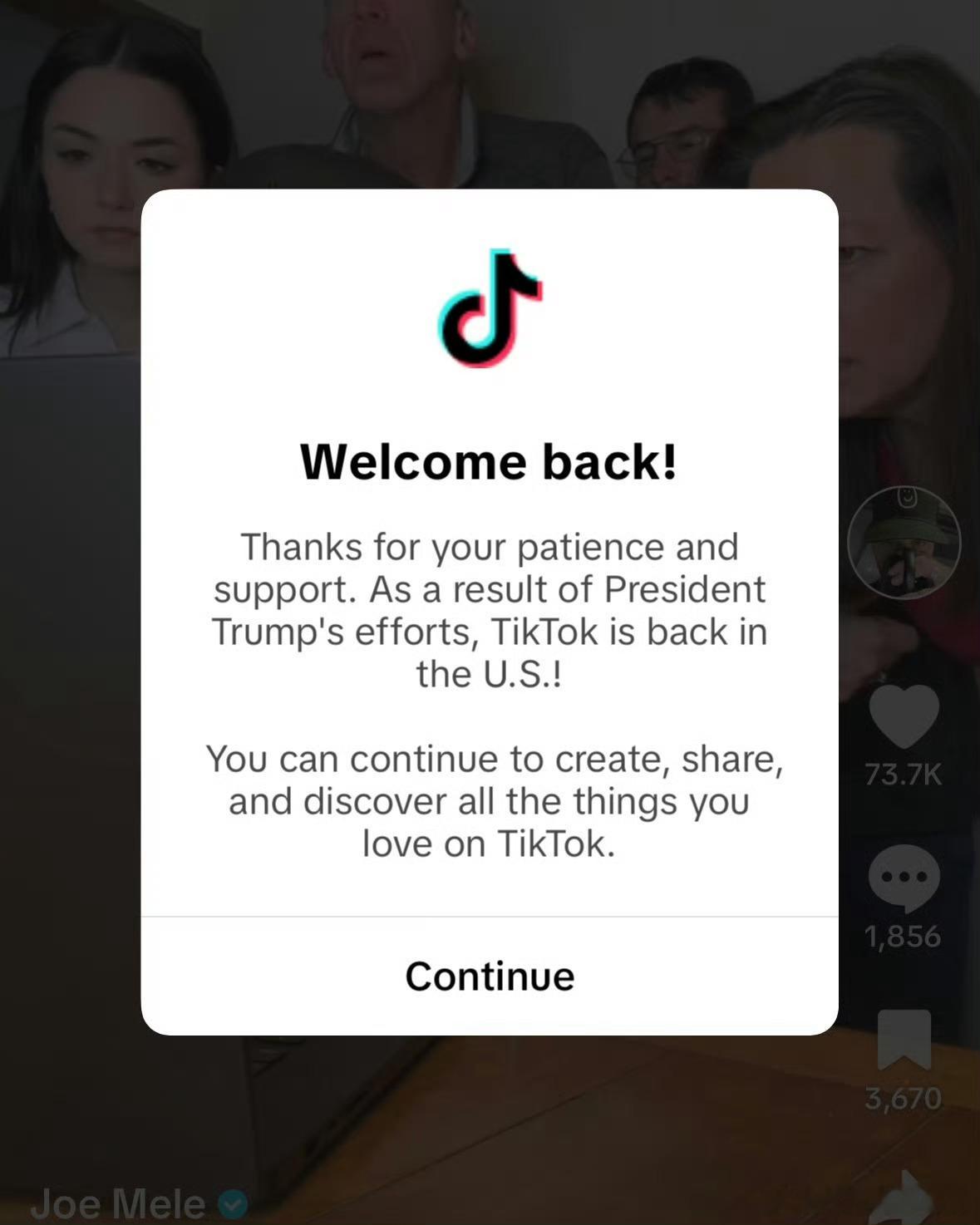 TikTok发布最新声明 懂王的金主和TT股东高度重合。 