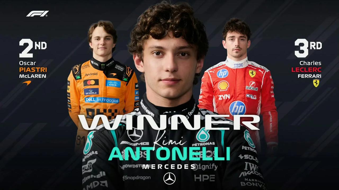 2026赛季F1日本站正赛太炸啦！19岁的安东内利在铃鹿赛道夺冠，成为F1史上最