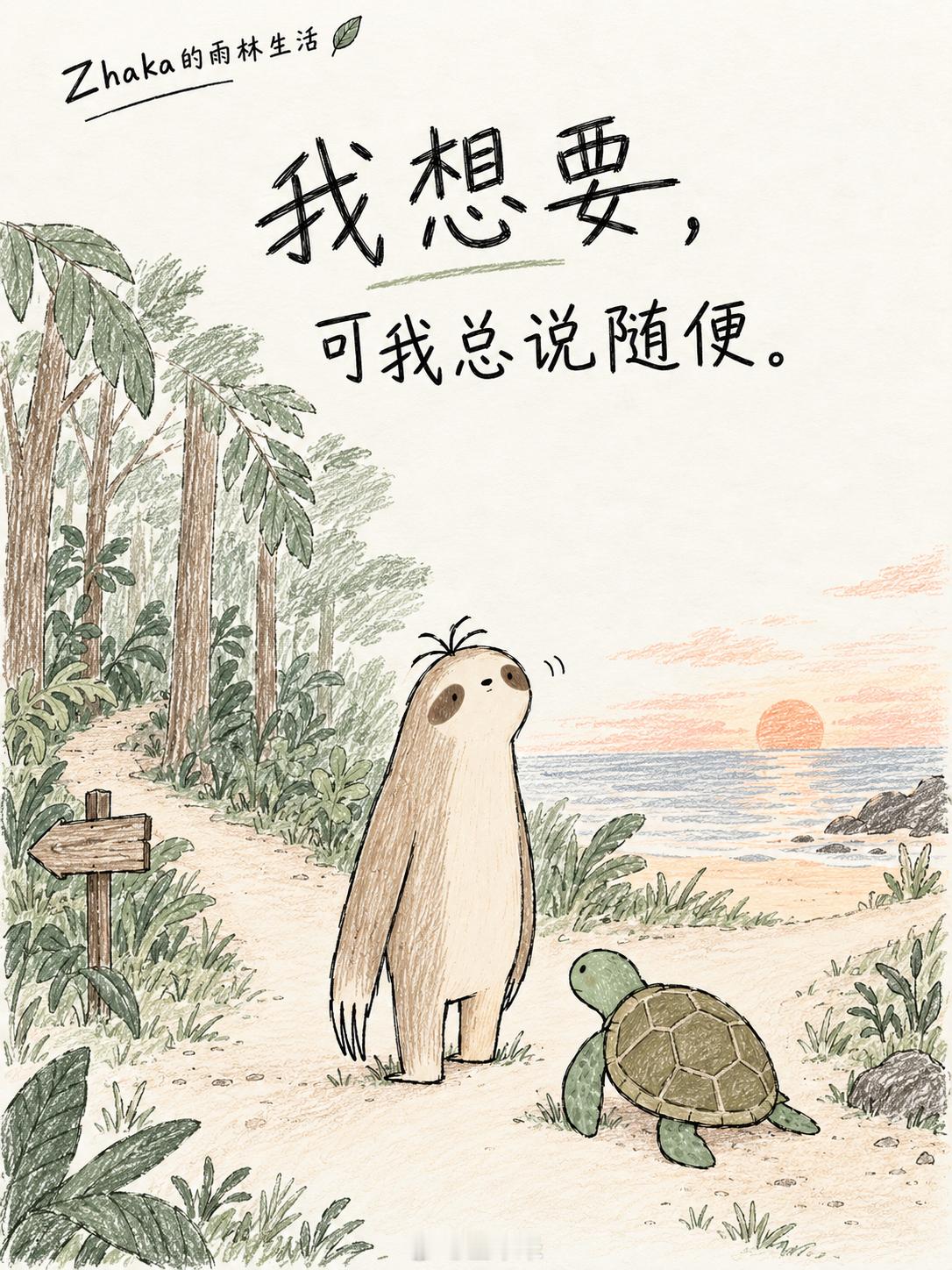 我就是这样！明明想要，一开口就是：“随便”，之后还后悔—> ​​​