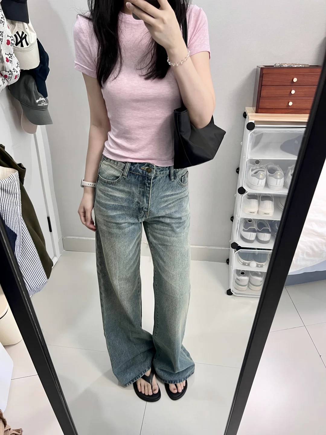 ootd/ 天丝T恤+牛仔裤