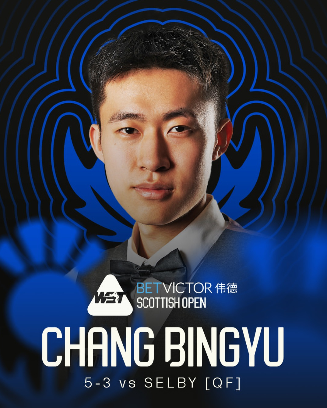 常冰玉5比3击败马克.塞尔比，这是他职业生涯首次战胜后者，常冰玉晋级苏格兰公开赛