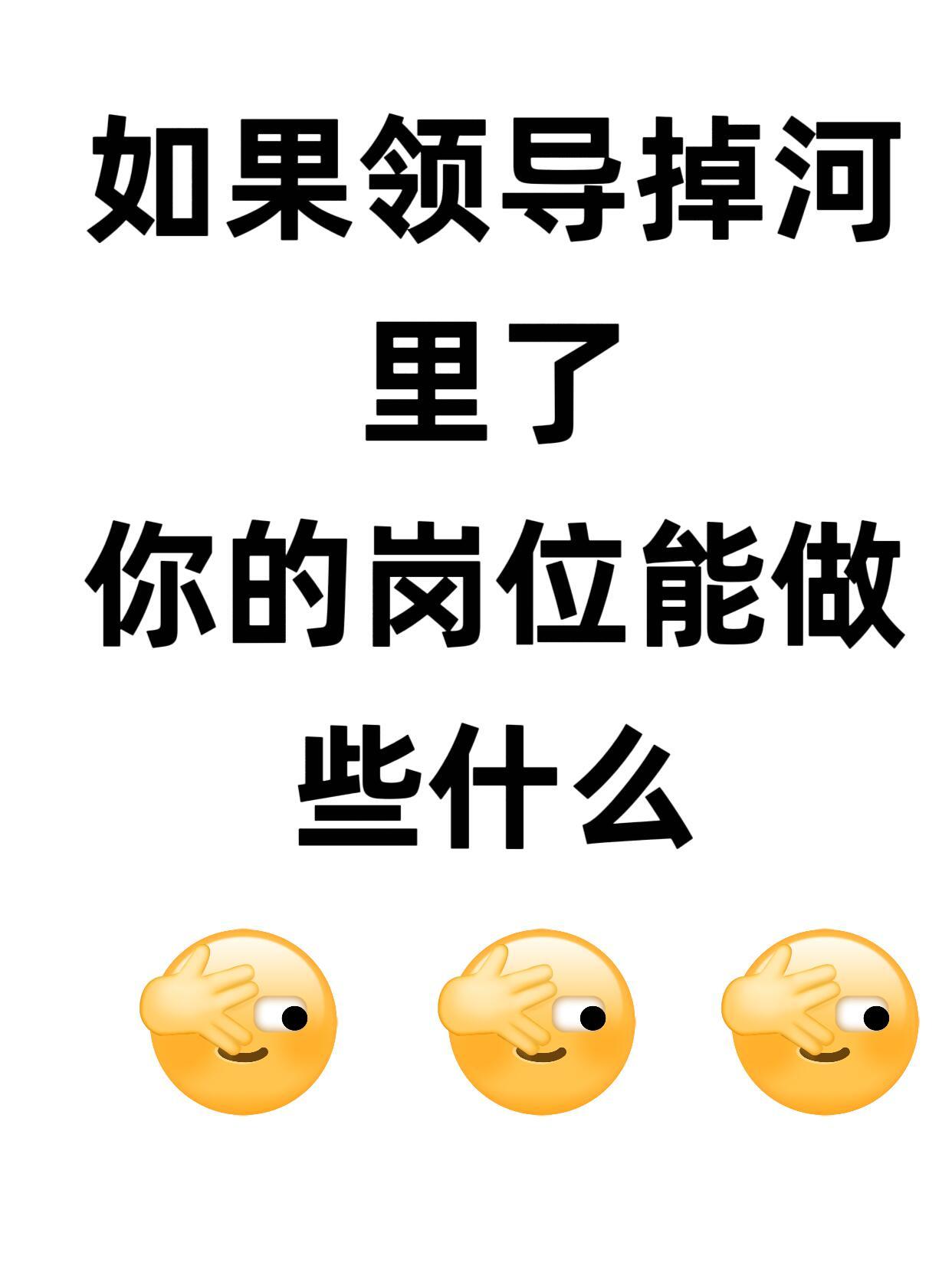 如果领导掉河里了，你的岗位能做些什么？[疑问][举手][举手][举手]我可以给领