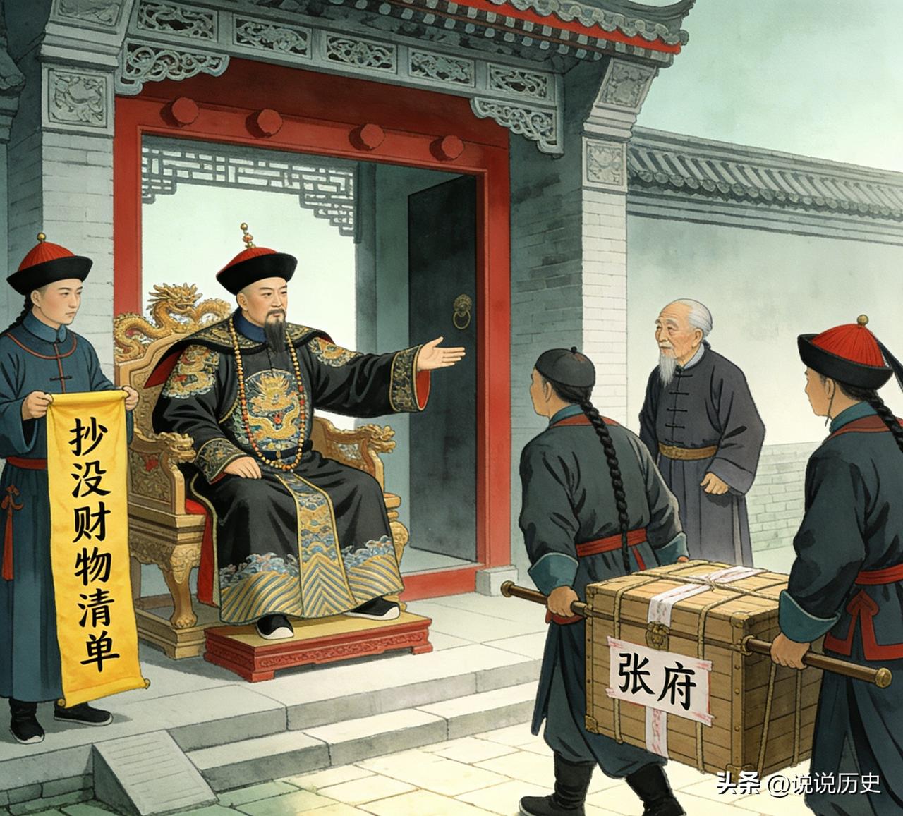 1750年，79岁的张廷玉被乾隆抄家，36万两白银被搜了出来，乾隆哈哈大笑道：“