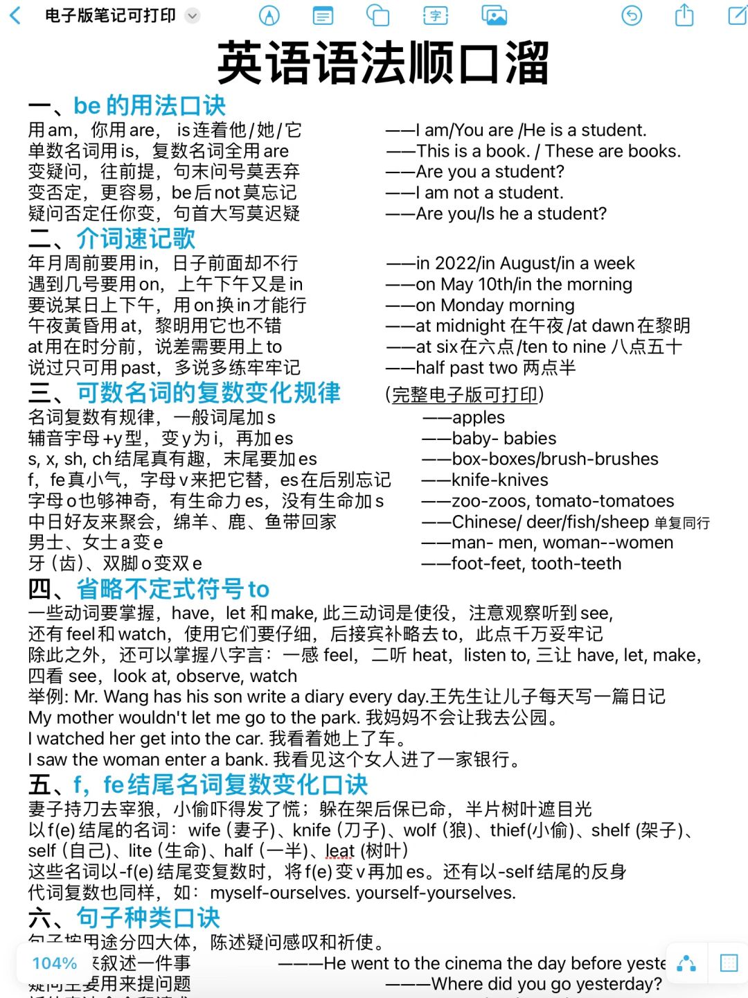 英语语法顺口溜！不用死记硬背！小白高分逆袭
