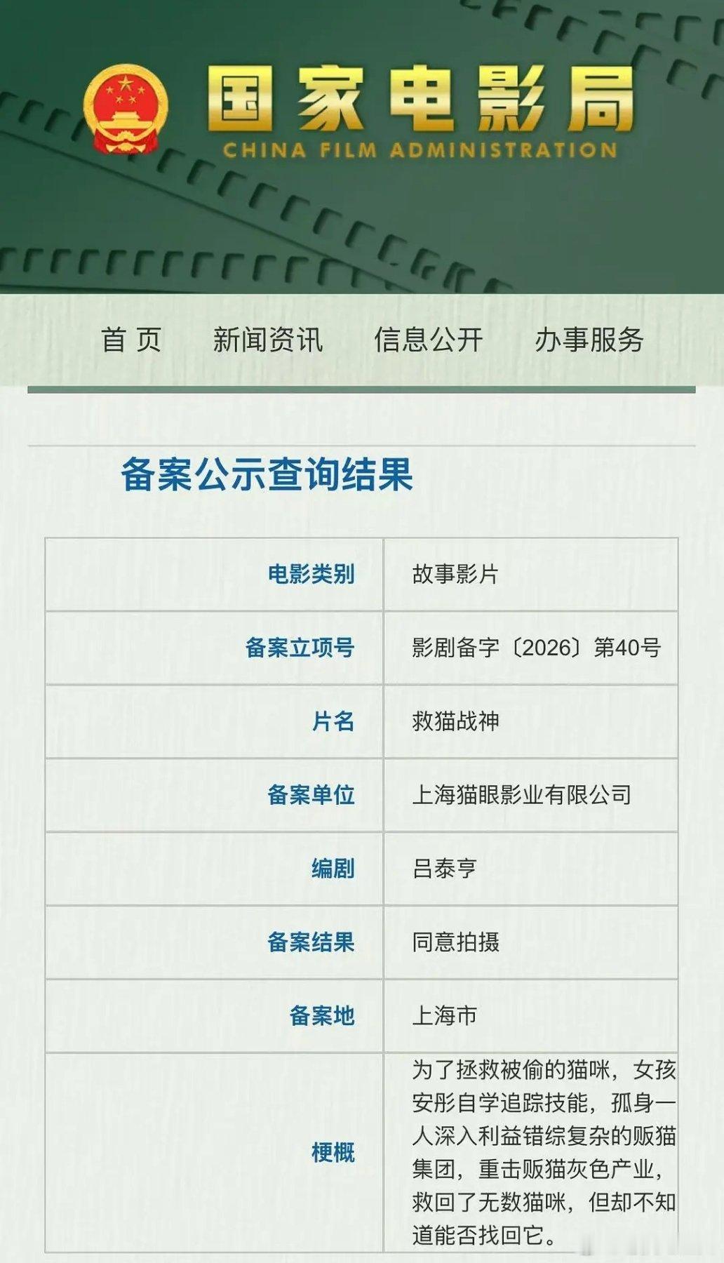电影《救猫战神》🎥主演：刘浩存、张新成 ​​​