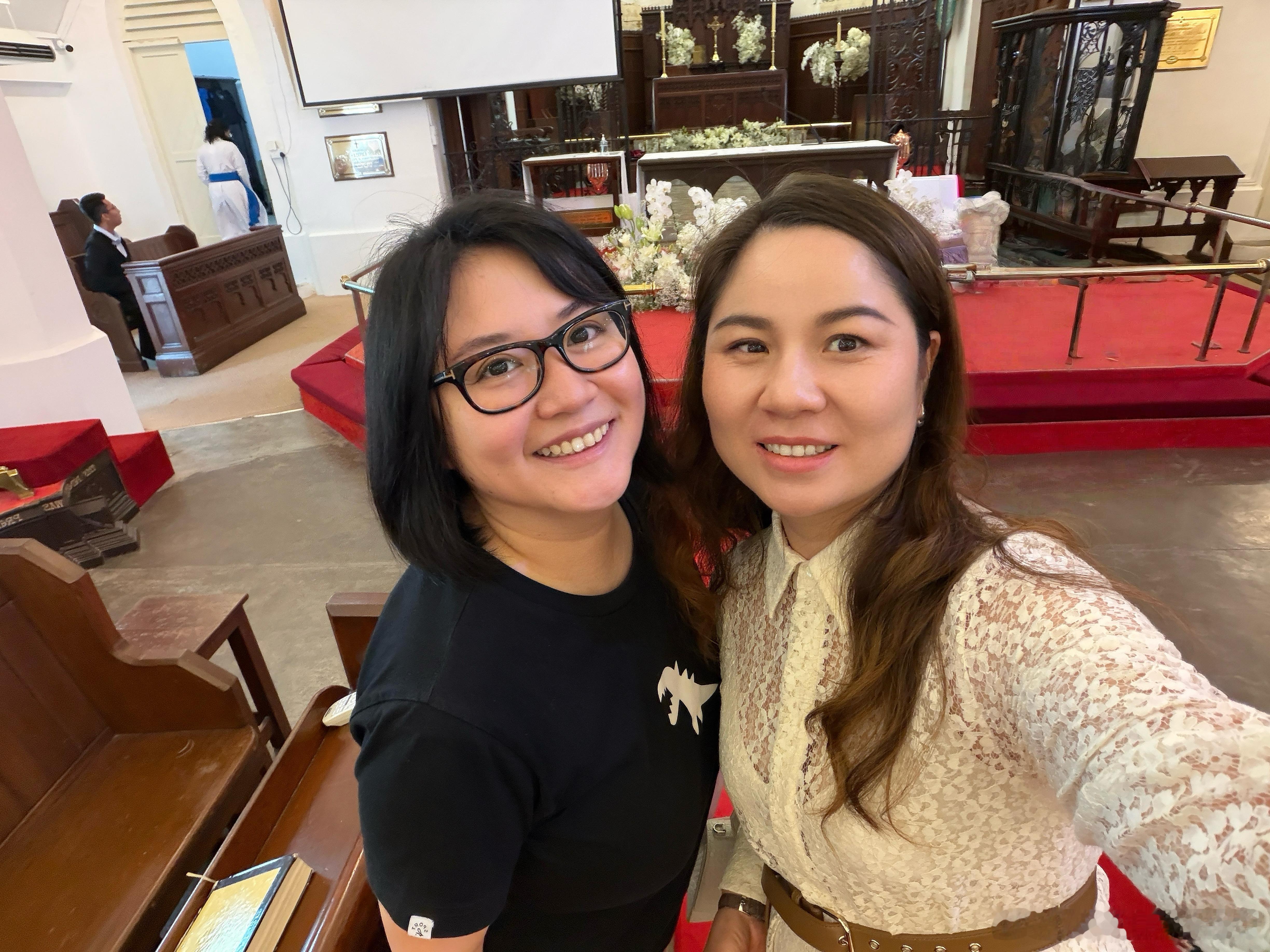 婉婉已经成为我的礼拜搭子了，现在总是一起来做礼拜⛪️。下周我要出去玩了，再下周她
