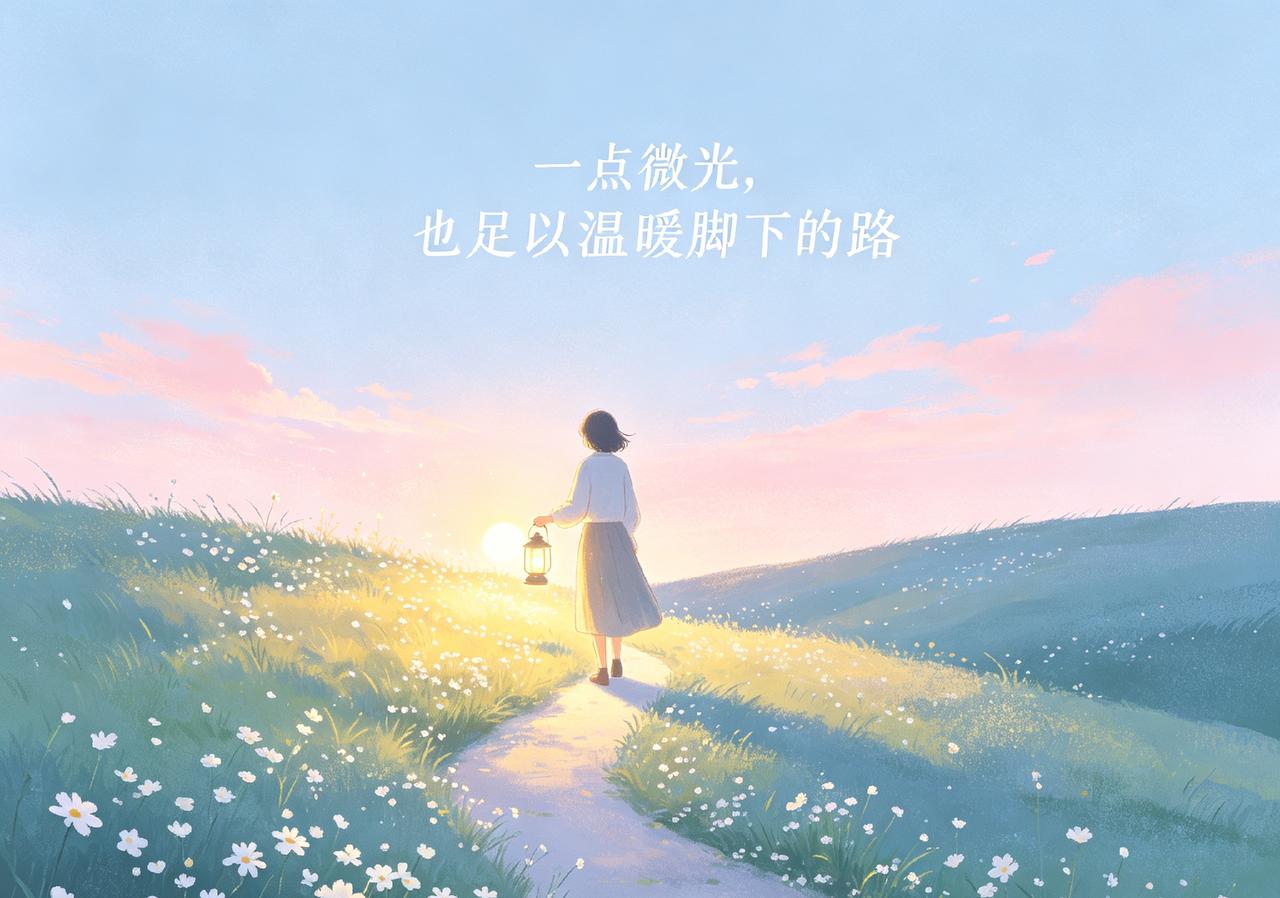 抱怨身处黑暗，不如提灯前行。生活中难免有低谷，有看不清方向的时候，但沉溺于叹息只
