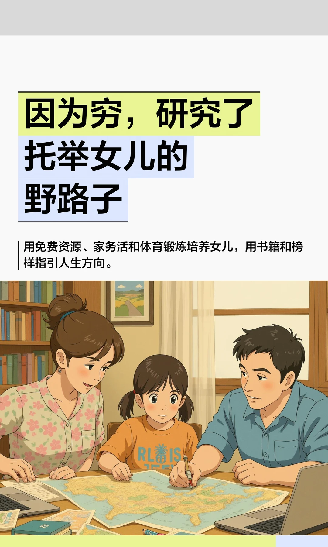 因为穷，研究了托举女儿的野路子
