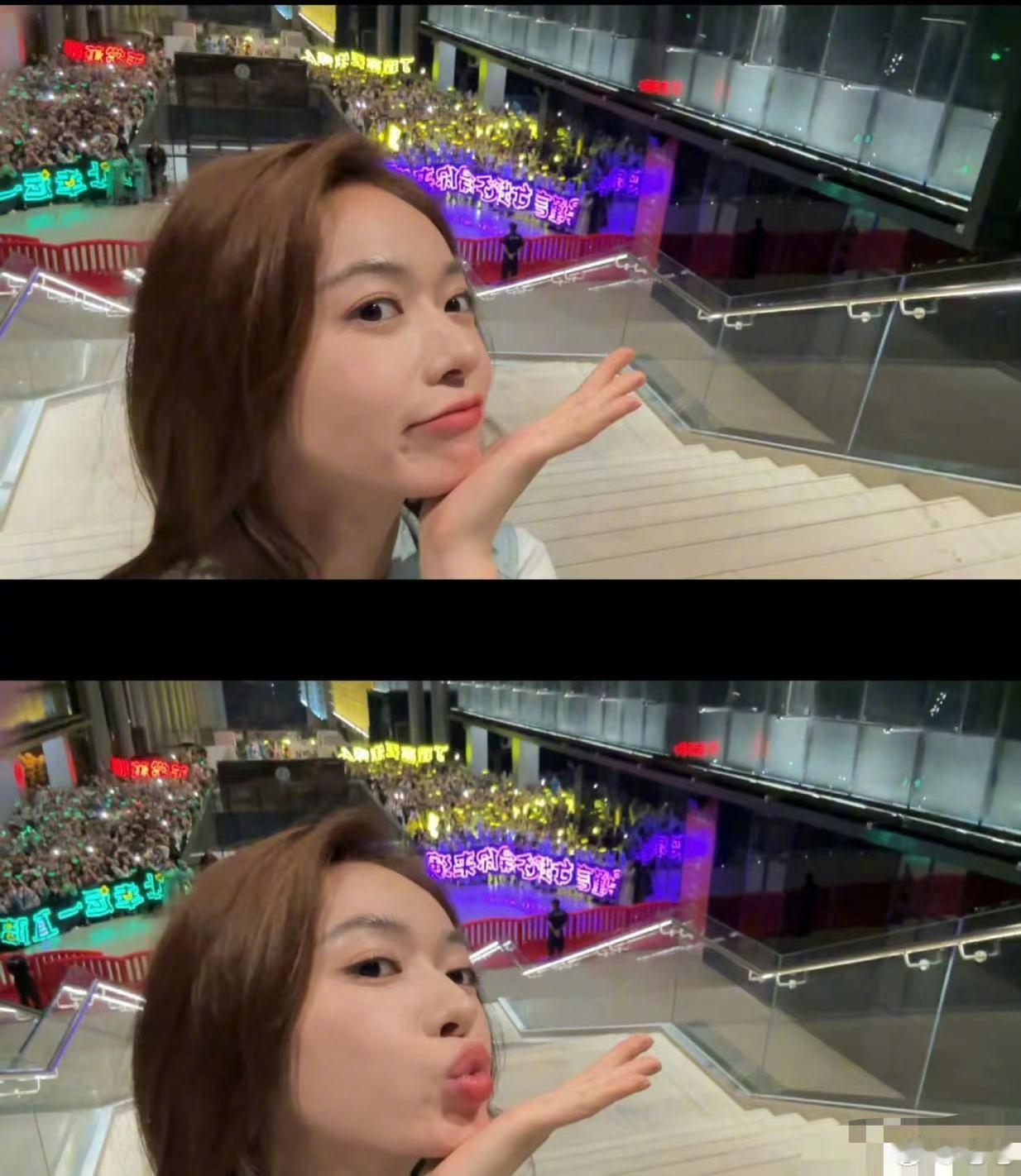 #吴谨言晒粉丝合照##吴谨言合照里有菲常萧张#  感谢这个“菲常萧张”～ ​ ​