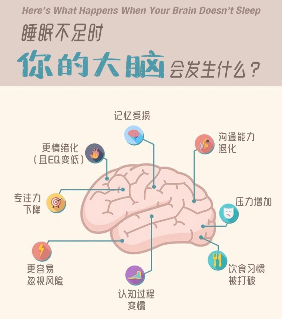 睡眠不足真的很糟糕睡眠不足让人白天昏沉，注意力下降，情绪易怒，长期还会伤害身体健