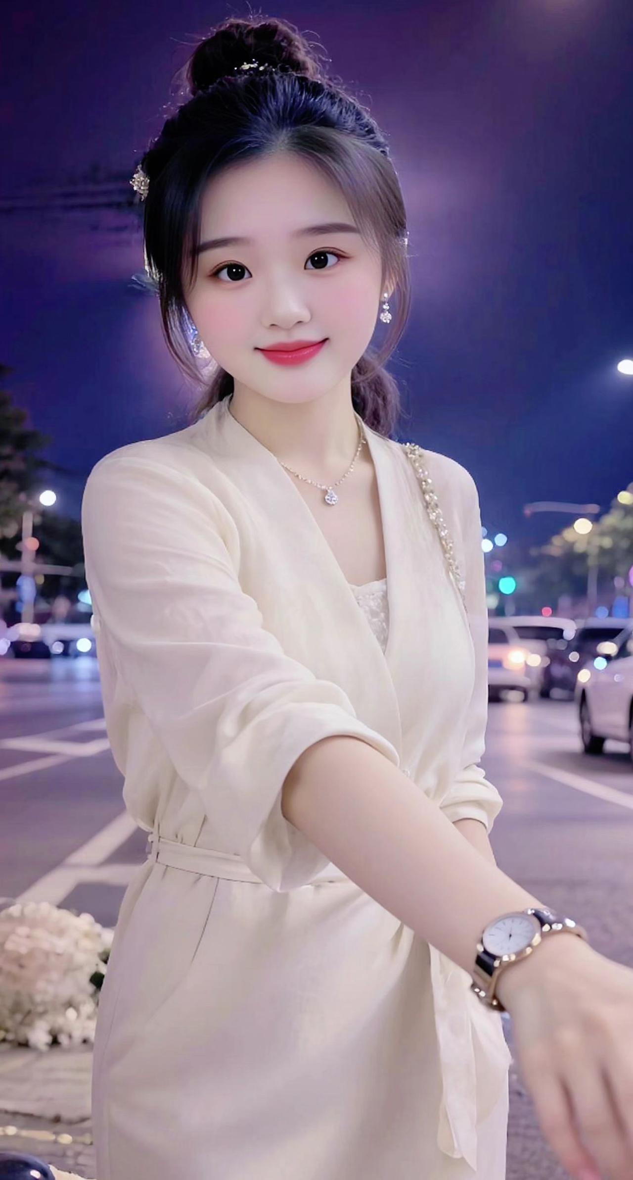 AI高清氛围感自拍 随变ai随便玩 夜街 抖音玩法合伙人