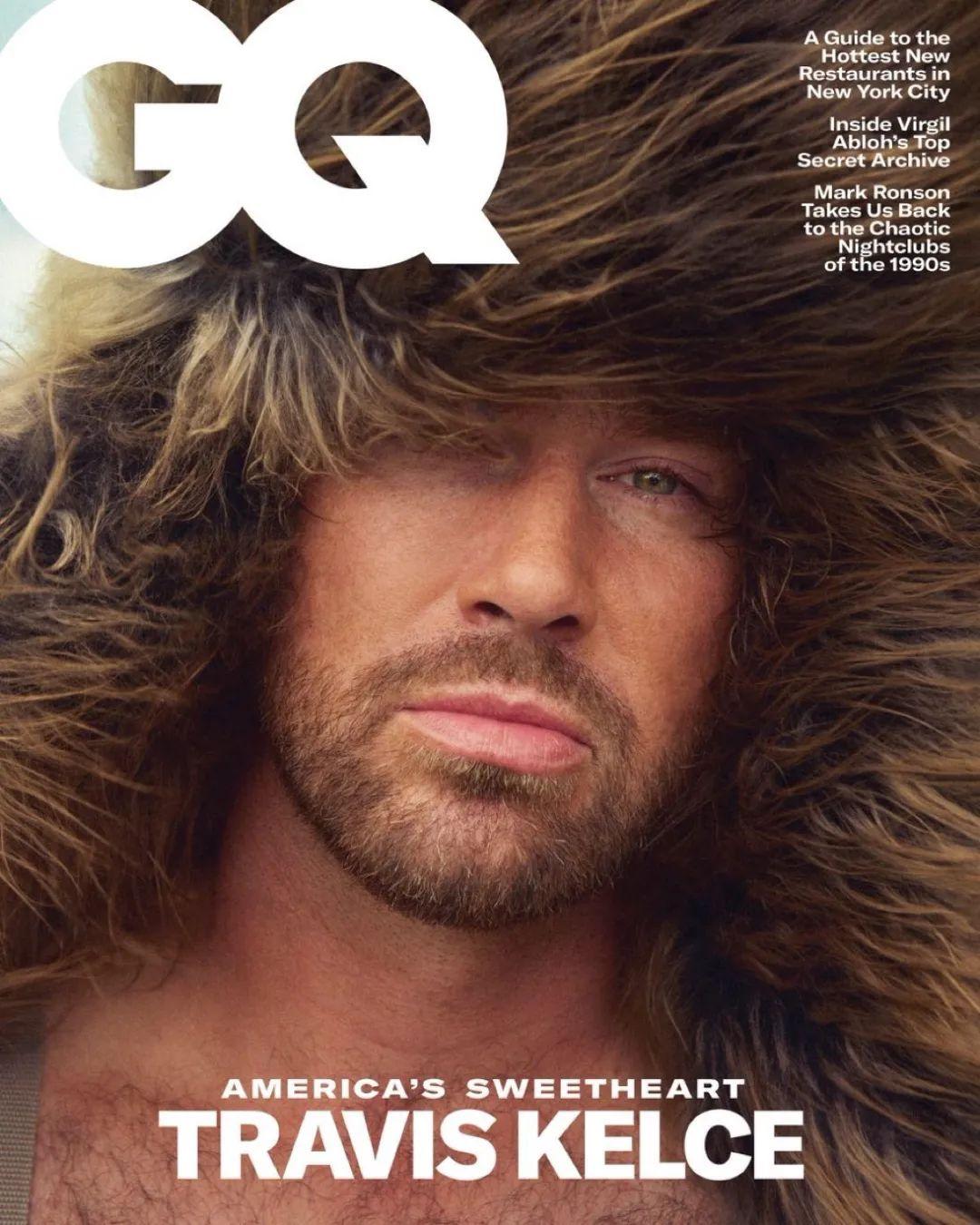 霉霉男友 Travis Kelce（特拉维斯·凯尔西）最近登上了《GQ》杂志的封
