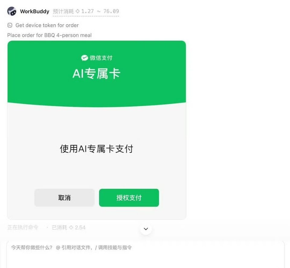 科技佳ZHJ 以后AI不光是能帮你聊天写文案，还能直接帮你挑货品，下单、付钱了。