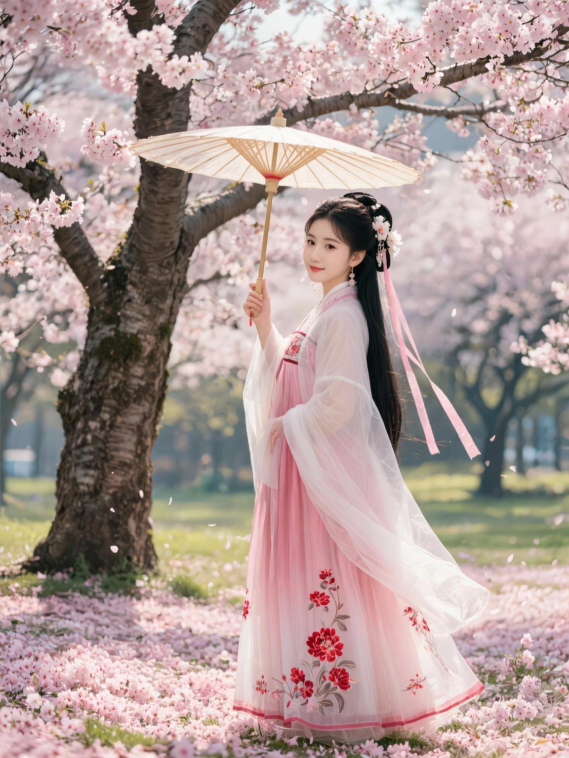 AI樱花古风写真