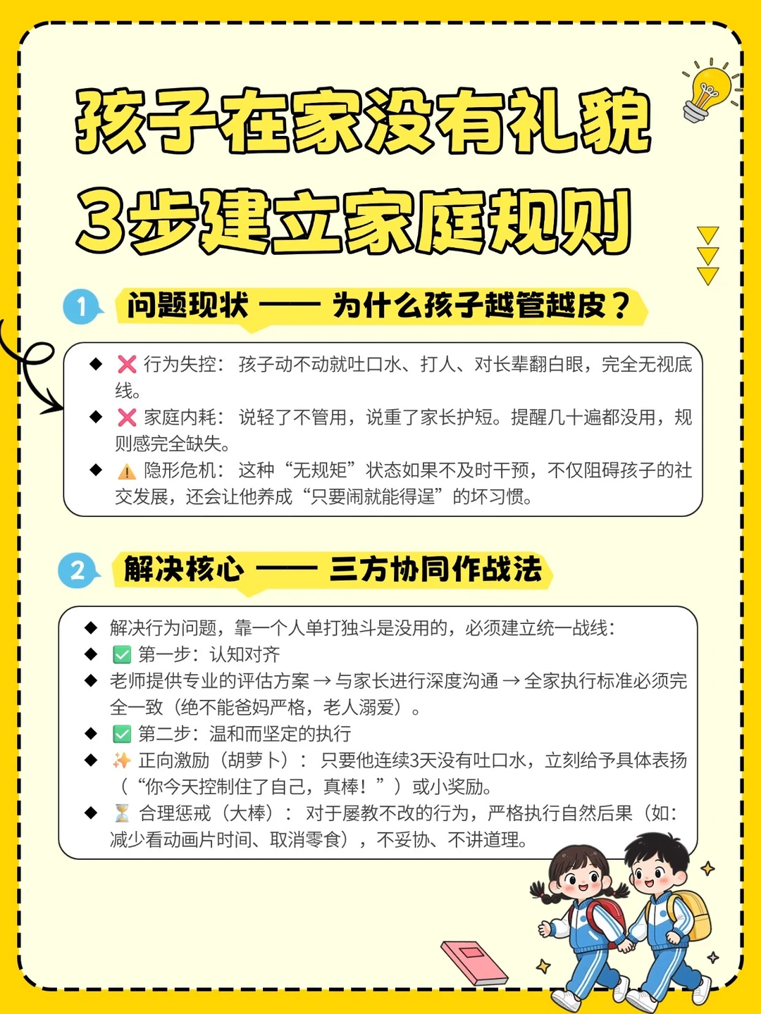 😤孩子在家没大没小、吐口水、打人？3步立规矩