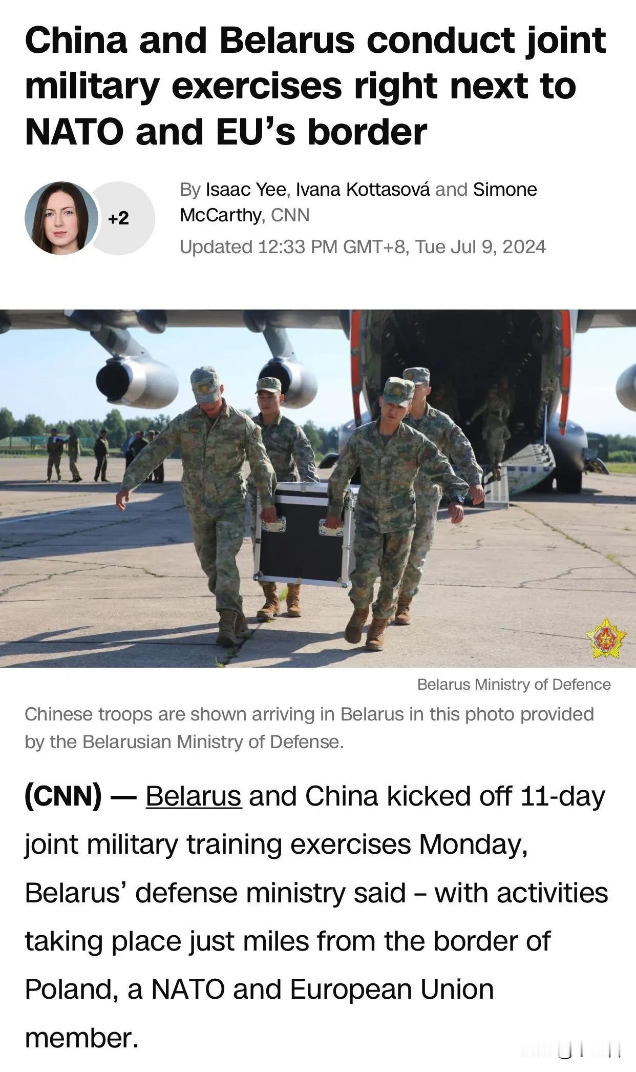 中国和白俄进行合作军事演训，西方媒体又是一片鬼叫……
比如大家的老朋友，我们忠诚