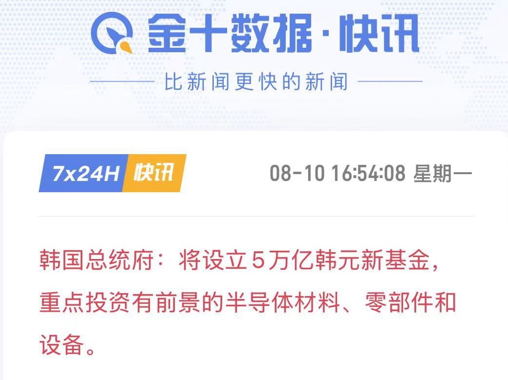 韩国自主可控以防中国、日本带来的供应冲击韩国总统府：设立五万亿韩元基金投资硅片、