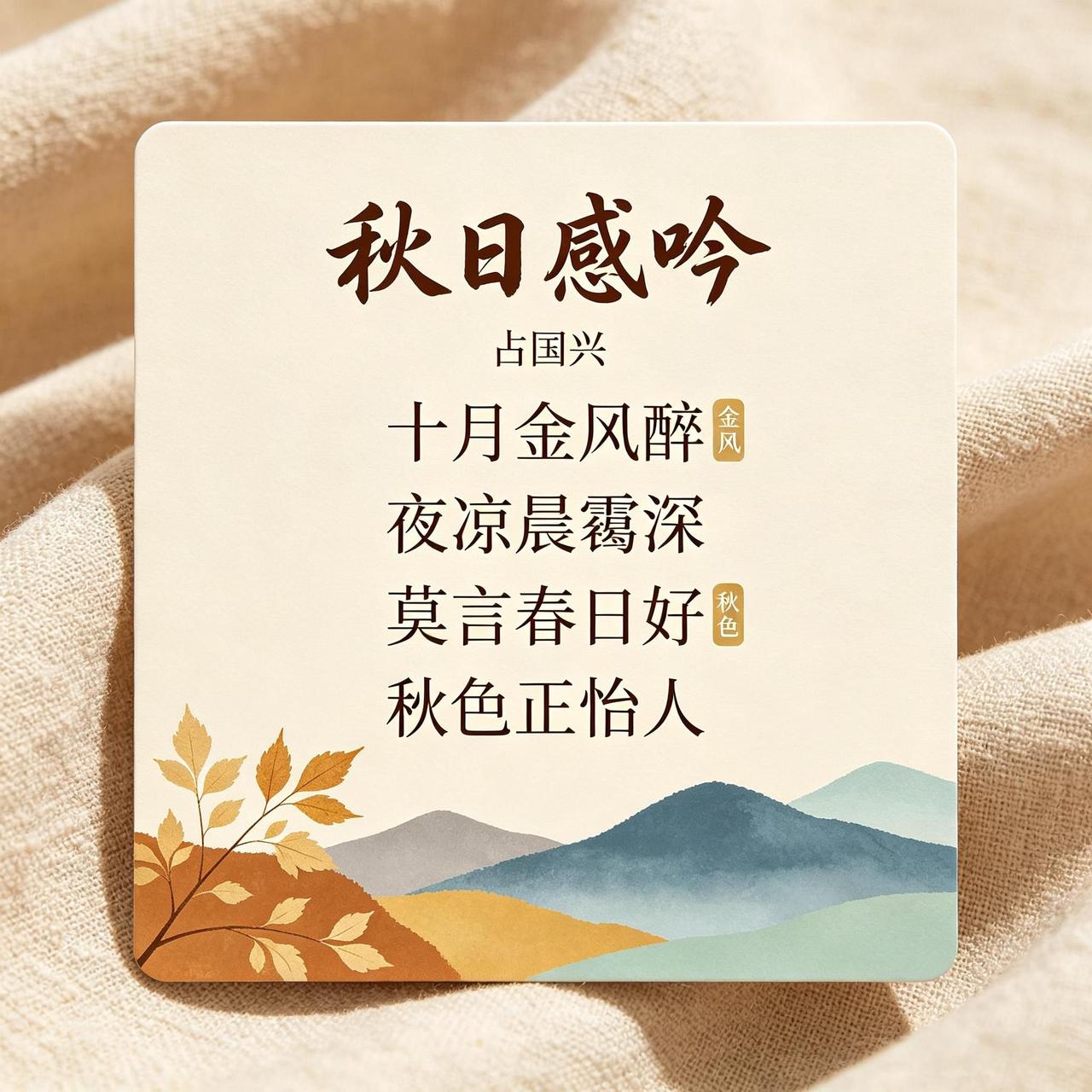 这是多年前写的一首清新、端正、有态度的小诗。不过你千万别以为我提到了“莫言”，此