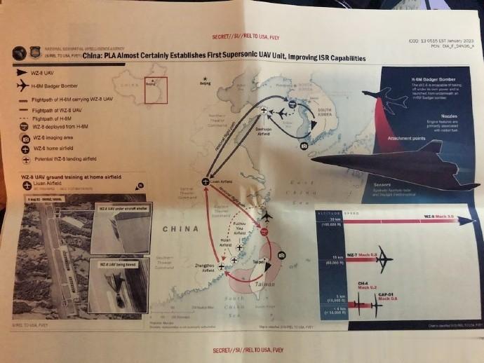 美军泄密的文件又被解读：美国侦察到中国的3倍音速隐身无人机其实早就穿越过我国台湾