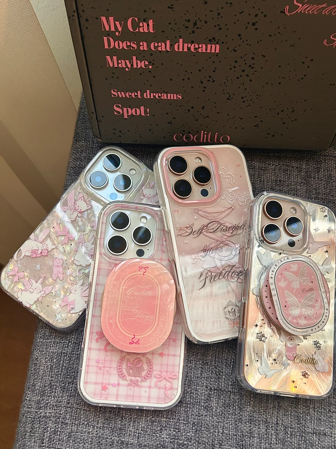 很喜欢的4款粉粉嫩嫩氛围感少女心手机壳！！！