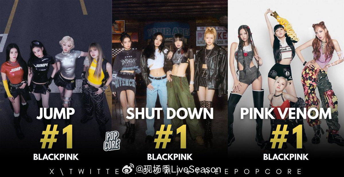 BLACKPINK成为历史上首个有三首歌曲登顶Spotify全球榜的女团：《JU