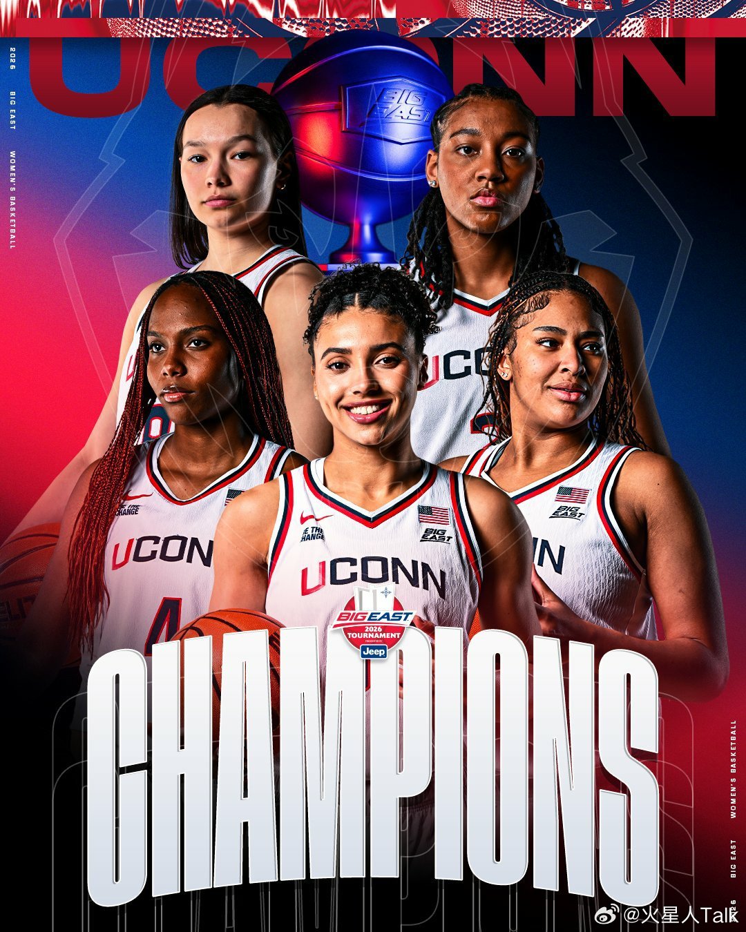 NCAA女篮 2025-2026赛季Big East联盟锦标赛决赛康涅狄大学大胜