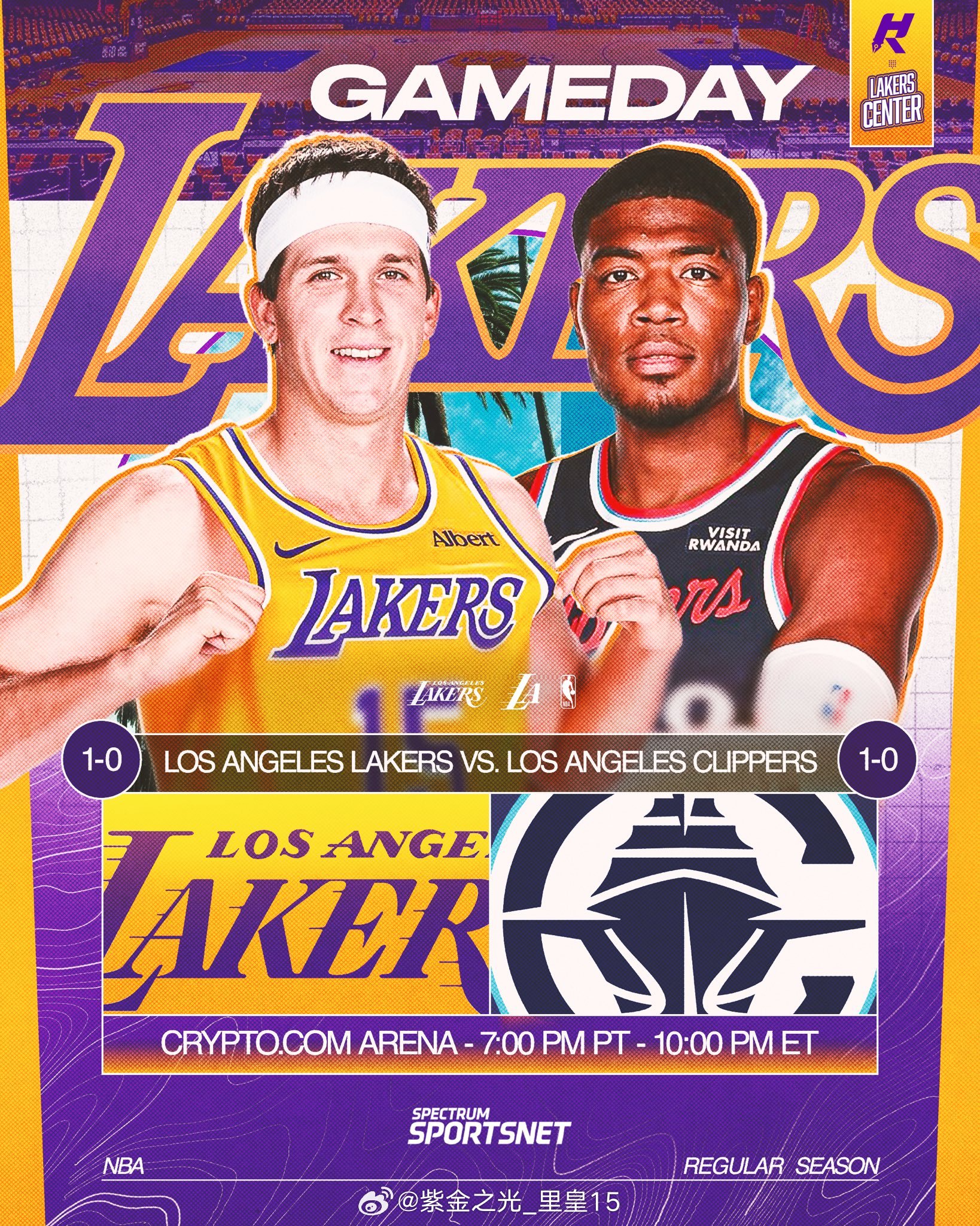 🔥比赛预告｜洛城德比🔥🏀主场：快船vs湖人 ⏰北京时间：10月24日11: