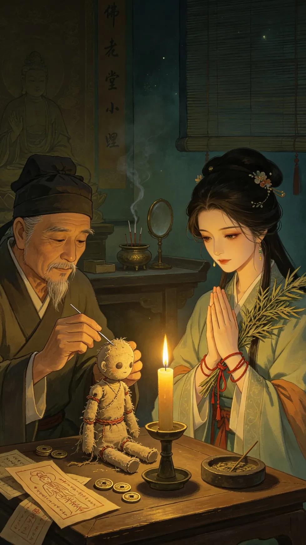 刘瞎子帮潘金莲用巫术让西门庆回心转意，这里我原想有古代的谐音梗呢。确实。
比如，