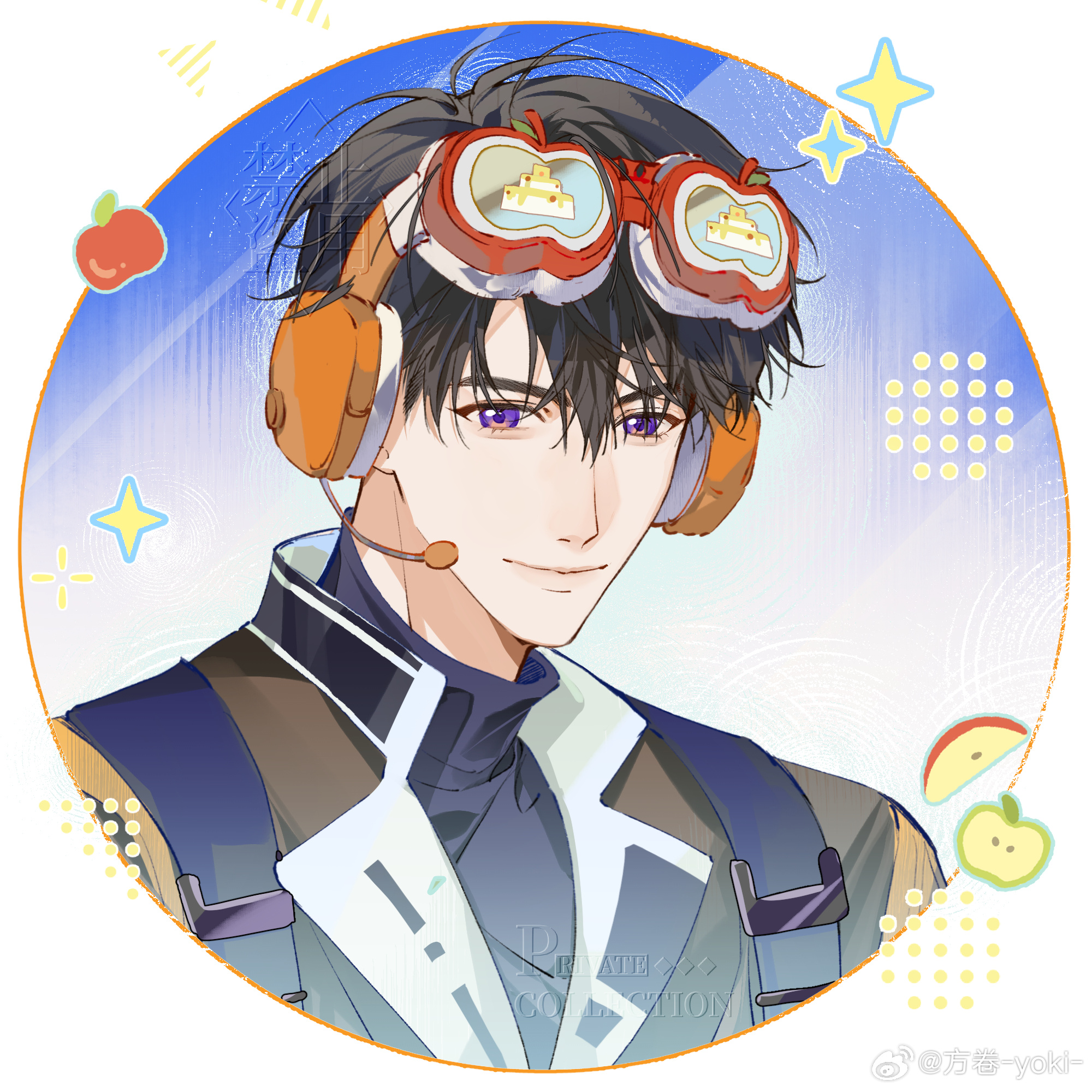 非常萌的苹果护目镜！画之画之笔要抡出火星子了夏以昼 🍎恋与深空