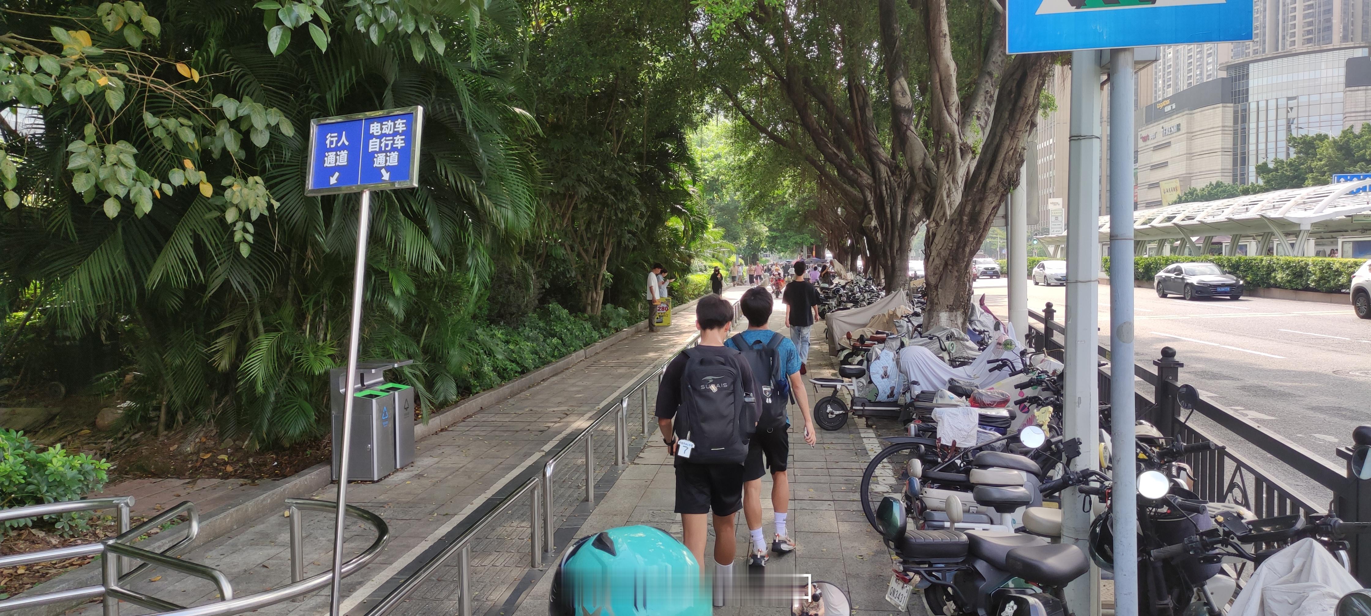家门口的人行便道真是把我看得哭笑不得。交通之癌——电鸡首先发难，以“非机动车”之