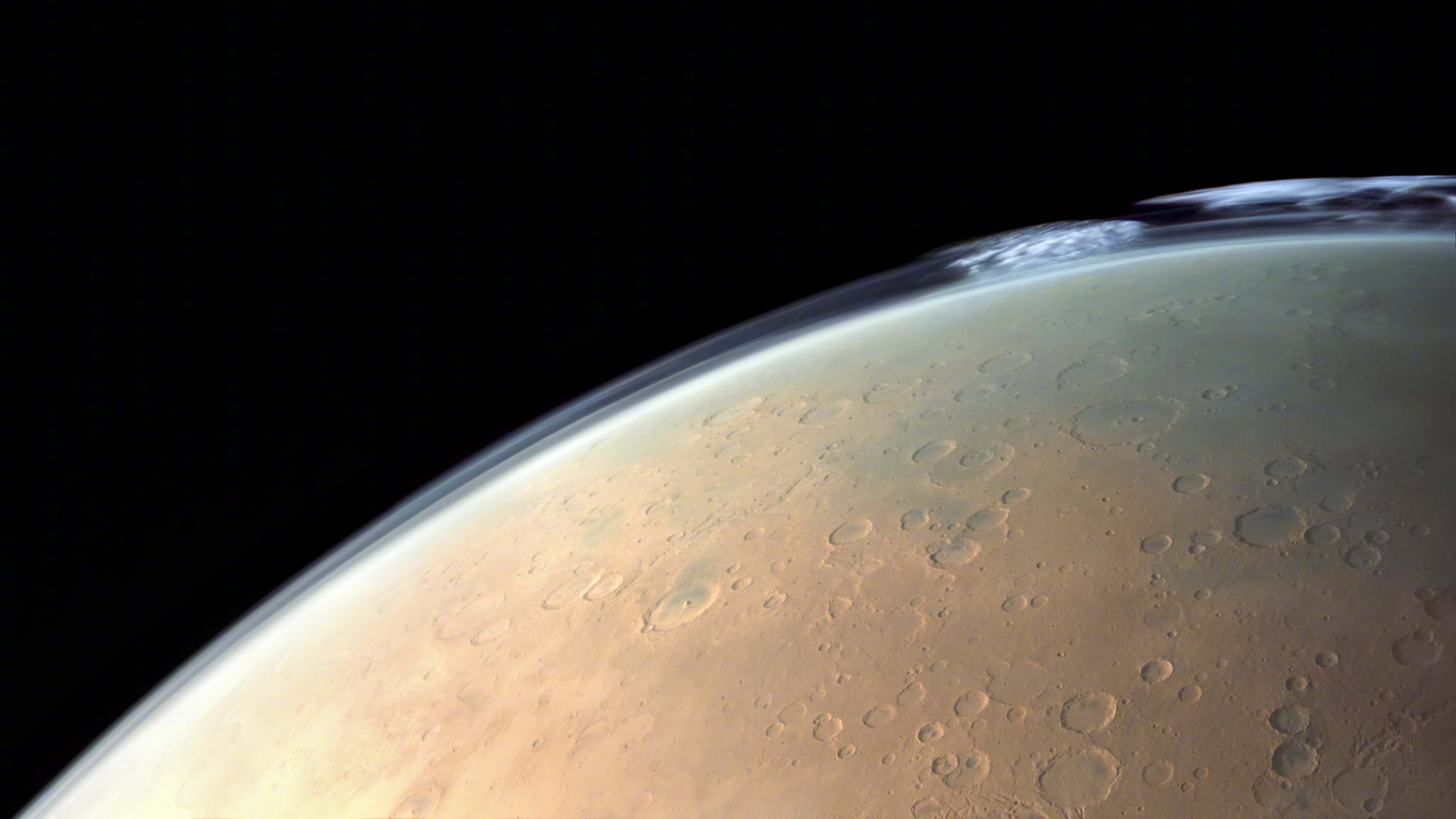 欧洲空间局火星快车拍的火星大气。图源：ESA/DLR/FUBerlin/Andr