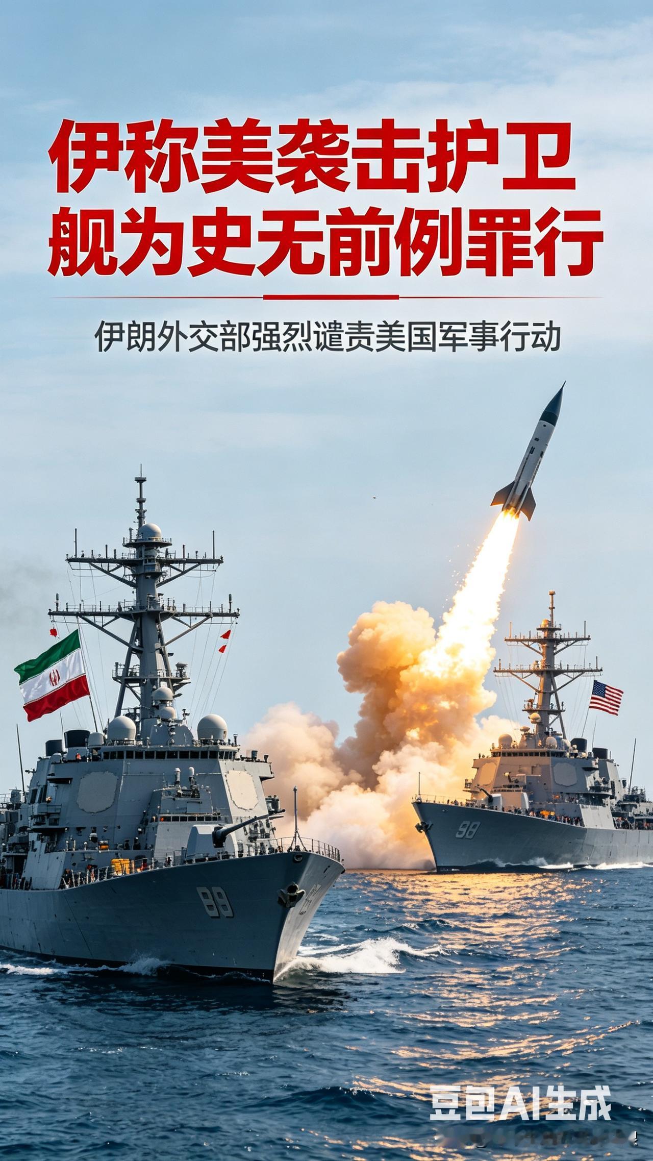 太嚣张了！伊朗直接定性：美军偷袭护卫舰，是前所未有的罪行 。
人家军舰刚参加完多